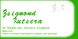 zsigmond kutsera business card